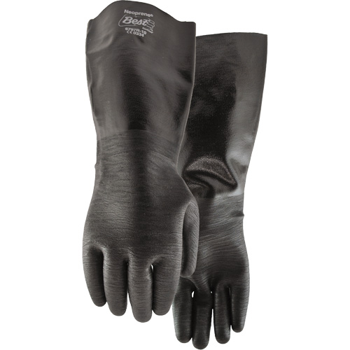 Gants r&eacute;sistants aux produits chimiques, Taille Grand/10, 18" lo, N&eacute;opr&egrave;ne, Doublure en Coton, 84-mil NTL Industrial