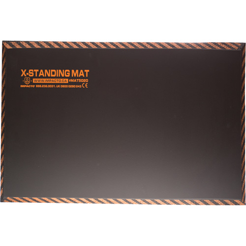 Anti-Fatigue Standing Mat, Smooth, 16" x 28" x 1", Black, Rubber NTL Industrial