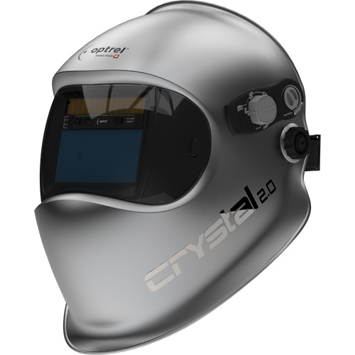 Crystal 2.0 Auto Darkening Welding Helmet, 3.94" L x 1.97" W View Area, 2/4 - 12 Shade Range, Silver NTL Industrial