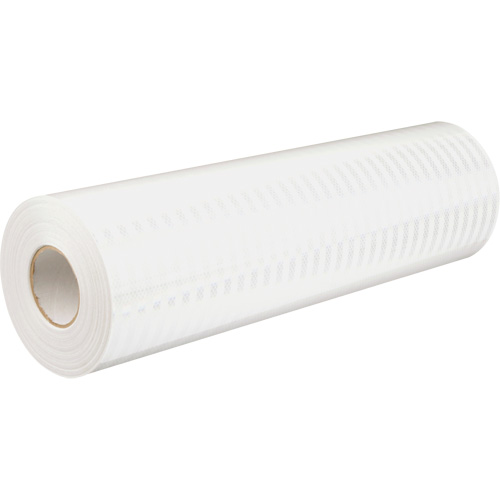 High Intensity Prismatic Grade Reflective Sheeting, 2" W x 150' L, 19 mils, White NTL Industrial