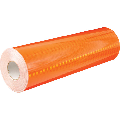High Intensity Prismatic Grade Reflective Sheeting, 2" W x 150' L, 19 mils, Orange NTL Industrial