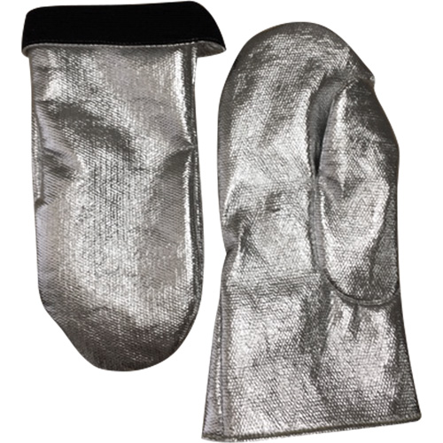 Heat Resistant Welding Mitt, Aluminized Carbon/Leather, One Size, Protects Up To 800° F (426.66° C) NTL Industrial