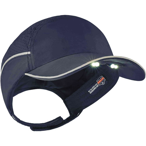 Casque antichocs l&eacute;ger avec lampe DEL 8965 Skullerz, Bleu marin NTL Industrial