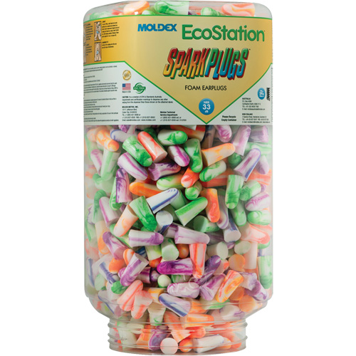 EcoStation SparkPlugs&reg; Earplug Refill, Bulk - Canister NTL Industrial