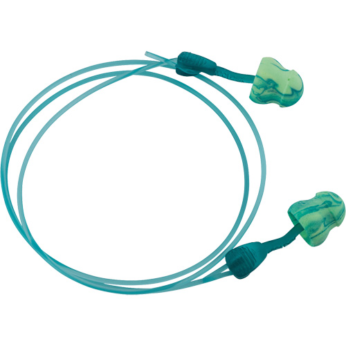 Bouchons d'oreilles hydratants &agrave; torsion Glide Foam Soothers, Vrac - Boîte, Avec cordon NTL Industrial
