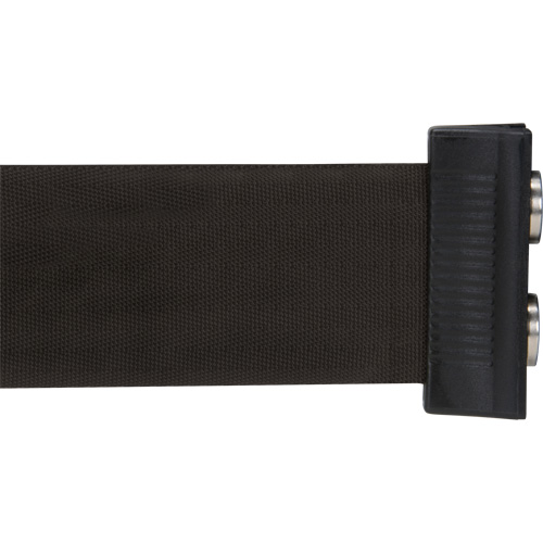 Barri&egrave;re &agrave; fixation murale avec ruban magn&eacute;tique, Acier, Fixation par vis, 7', Ruban Noir NTL Industrial