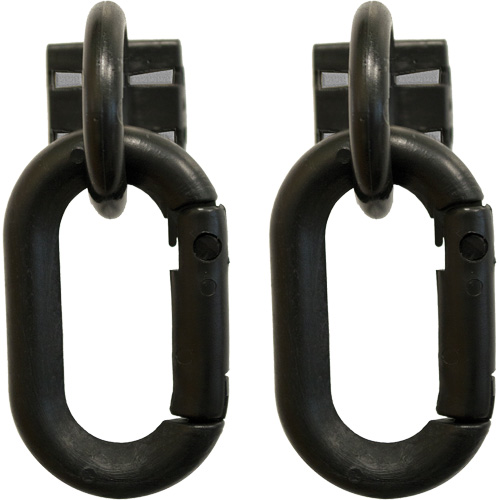 Jeu d'anneaux magn&eacute;tiques et de mousquetons pour chaîne de s&eacute;curit&eacute;, Noir NTL Industrial