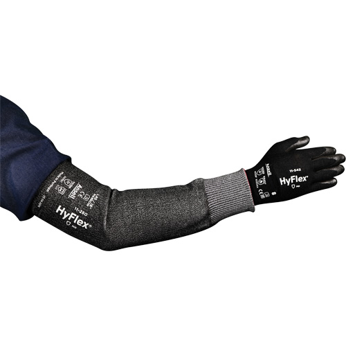 Manchon large r&eacute;sistant aux coupures HyFlex s&eacute;rie 11-280, Intercept, 12", ASTM ANSI niveau A4, Gris NTL Industrial