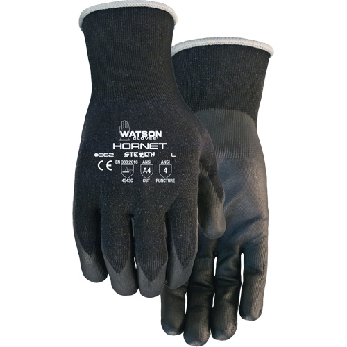 Stealth Hornet Cut Resistant Gloves, Size Large, 18 Gauge, Foam Nitrile Coated, Glass Fibre/HPPE/Nylon/Spandex Shell, ASTM ANSI Level A4/EN 388 Level 5 NTL Industrial