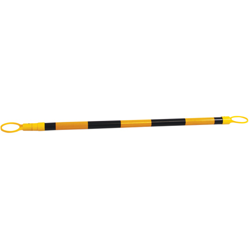 Retractable Cone Bar, 7'2" Extended Length, Black/Yellow NTL Industrial