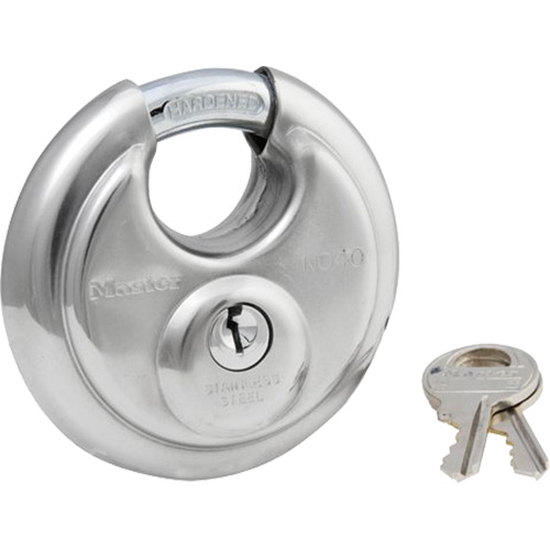 Cadenas &agrave; arceau prot&eacute;g&eacute;, Argent, Cl&eacute;s diff&eacute;rentes, Acier inoxydable, Largeur de 2-3/4" NTL Industrial