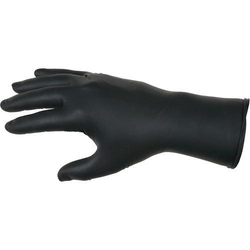 Gants jetables NitriShield Stealth Extra, Grand, Nitrile, 6 mils, Sans poudre, Noir NTL Industrial