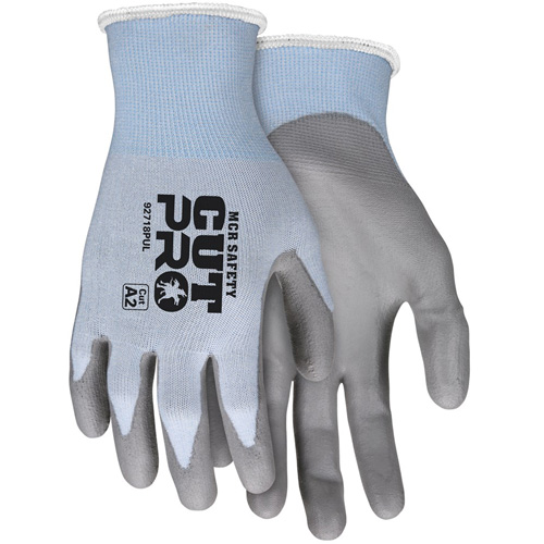 Gants r&eacute;sistant aux coupes Safety Cut Pro, Taille Grand, Calibre 18, Rev&ecirc;tement Polyur&eacute;thane, Enveloppe en PEHP, ASTM ANSI niveau A2 NTL Industrial