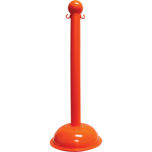 Poteau pour service intense, Hauteur de 40", Orange NTL Industrial