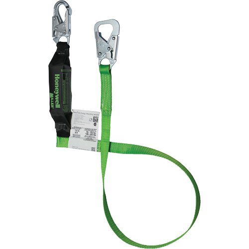 Miller&reg; BackBiter&reg; Tie-Back Lanyard, 6', Locking Snap Hook Center, Locking Snap Hook Leg Ends, Nylon/Polyester NTL Industrial