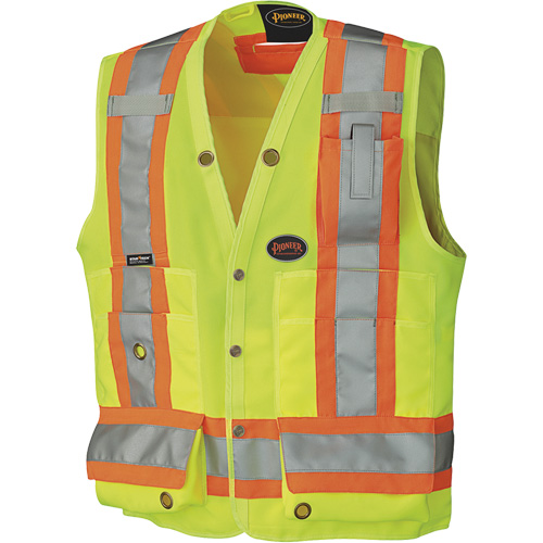 6693 Veste de s&eacute;curit&eacute; pour arpenteur, Jaune lime haute visibilit&eacute;, 3T-Grand, Polyester NTL Industrial