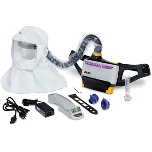 Ensemble respirateur d&eacute;puration dair propuls&eacute; facile &agrave; nettoyer Versaflo, Cagoule ample & visi&egrave;re, Pile Lithium-ion NTL Industrial