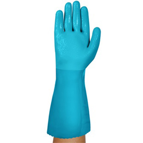 Gants r&eacute;sistants aux produits chimiques AlphaTec 04-003, Taille 8, 14" lo, Nitrile/PVC, Doublure en Molleton, Gant de calibre hiver NTL Industrial