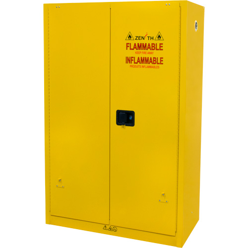 Flammable Storage Cabinet, 45 gal., 2 Door, 43" W x 65" H x 18" D NTL Industrial