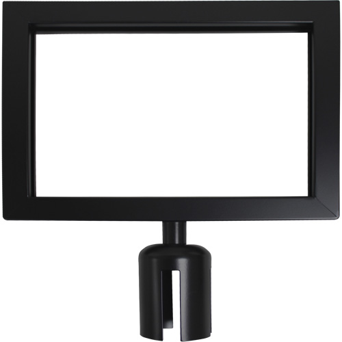 Cadre d'enseigne pour poteau de barri&egrave;re pour le contr&ocirc;le des foules, Noir NTL Industrial