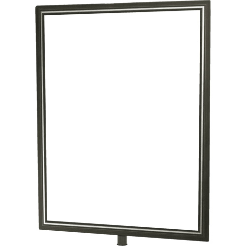 Heavy-Duty Vertical Sign Holder for Classic Posts, Satin Chrome NTL Industrial