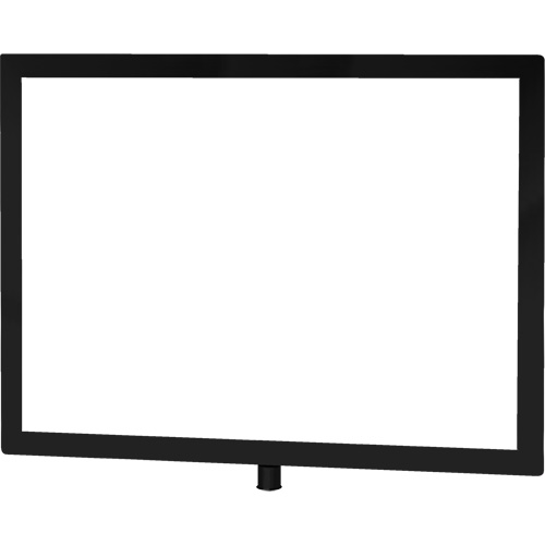 Porte-enseigne horizontal robuste pour montant classique, Noir NTL Industrial