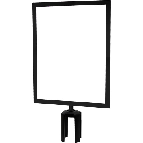 Heavy-Duty Horizontal Sign Holder with Tensabarrier&reg; Post Adapter, Black NTL Industrial