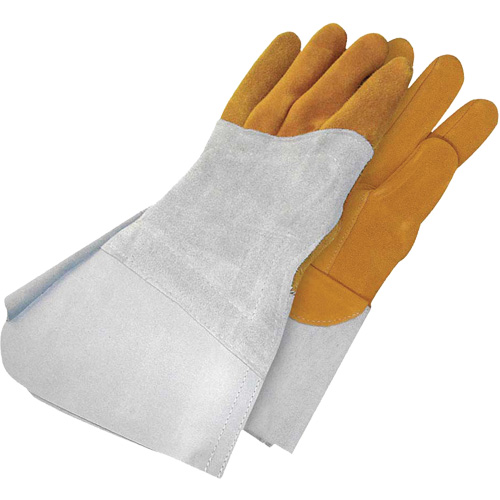 Gants de soudage &agrave; l'arc TIG en cuir de daim retourn&eacute; Gander Brand, Cuir fleur de daim, Taille 12 NTL Industrial