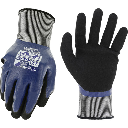 Gants de travail SpeedKnit Shield C4, Taille Petit/7, Calibre 18, Rev&ecirc;tement Nitrile, Enveloppe en Nylon/Spandex, ASTM ANSI niveau A4/EN 388 niveau C NTL Industrial