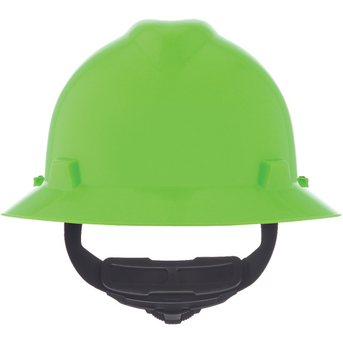 Casque de s&eacute;curit&eacute; &agrave; fente et bordure compl&egrave;te V-Gard, R&eacute;pond aux normes CSA type 1, Suspension Rochet, Non ventil&eacute; NTL Industrial