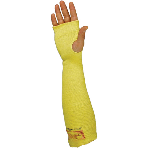 Sleeves with Thumb Hole, Kevlar&reg;, 22", ANSI/ISEA 105 Level 3/EN 388 Level 3, Yellow NTL Industrial