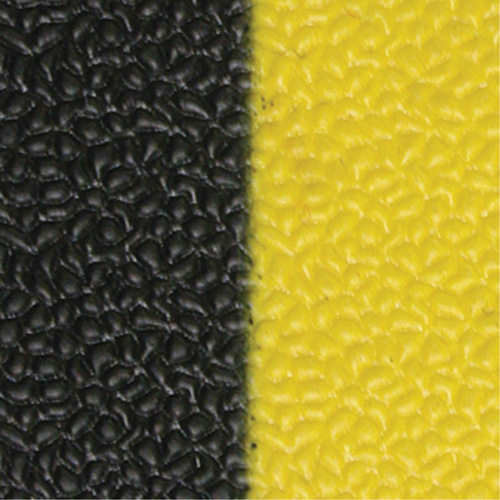 Tapis antifatigue Airsoft, Rugueux, 3' x 5' x 3/8", Noir/Jaune, &eacute;ponge en PVC NTL Industrial