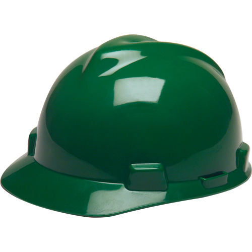 Casque de s&eacute;curit&eacute; avec rainures GREEN V-Gard, R&eacute;pond aux normes CSA type 1, Suspension Rochet NTL Industrial