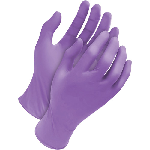 Deny Tripolymer Disposable Gloves, Large, Latex/Neoprene/Nitrile, 6-mil, Powder-Free, Purple NTL Industrial