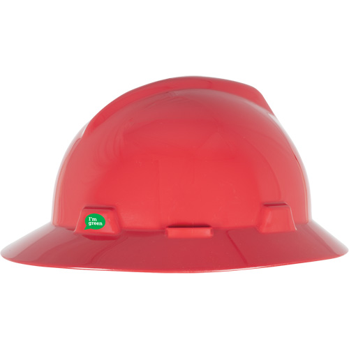 V-Gard&reg; GREEN Slotted Full Brim Hard Hat, Meets CSA Type 1, Ratchet Suspension NTL Industrial