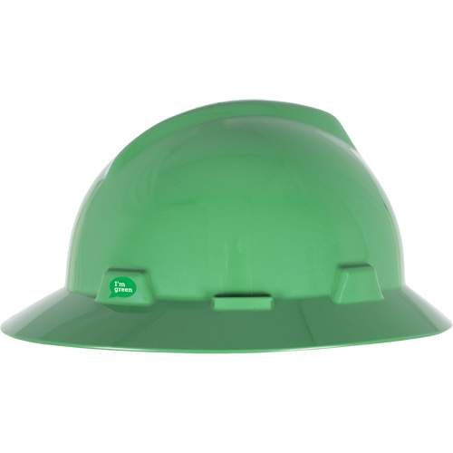 V-Gard&reg; GREEN Slotted Full Brim Hard Hat, Meets CSA Type 1, Ratchet Suspension NTL Industrial