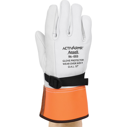 96-003 High Voltage Leather Protector Gloves, Size 11, 12" L NTL Industrial