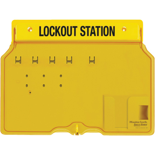 Poste de cadenassage trilingue recouvert, Cadenas Aucune, Capacit&eacute; de 4, Cadenas Non compris NTL Industrial