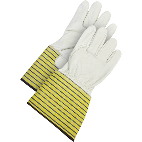 Gants d'ajusteur traditionnels, Grand, Paume en Cuir fleur de vache, Doublure en Molleton NTL Industrial