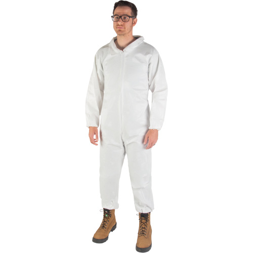 Premium Coveralls, Small, White, Microporous NTL Industrial