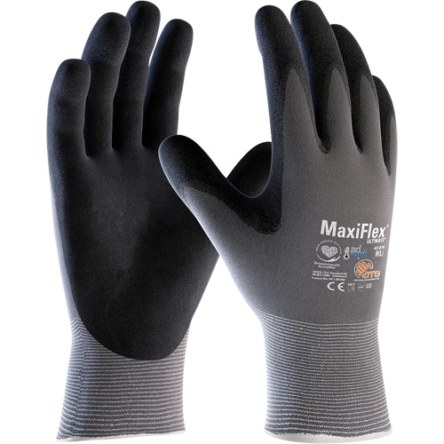 ATG MaxiFlex&reg; Ultimate AD-APT Coated Gloves, Small, Foam Nitrile Coating, 15 Gauge, Nylon/Spandex Shell NTL Industrial