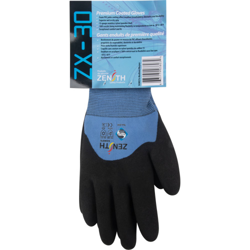Gants enduits ZX-30° de premi&egrave;re qualit&eacute;, Grand, R&ecirc;vetement Mousse de PVC, Calibre 15, Enveloppe en Nylon NTL Industrial