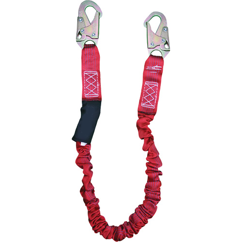 ShockSorb Internal Shock Lanyard, 6', Snap Hook Center, Snap Hook Leg Ends, Polyester NTL Industrial