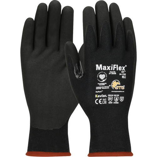 Gants compatibles avec les &eacute;crans tactiles ATG MaxiFlex Cut, Taille T-petit, Calibre 15, Rev&ecirc;tement Mousse de nitrile, Enveloppe en Polyester/Kevlar, ASTM ANSI niveau A4/EN 388 niveau 3/EN 388 niveau D NTL Industrial