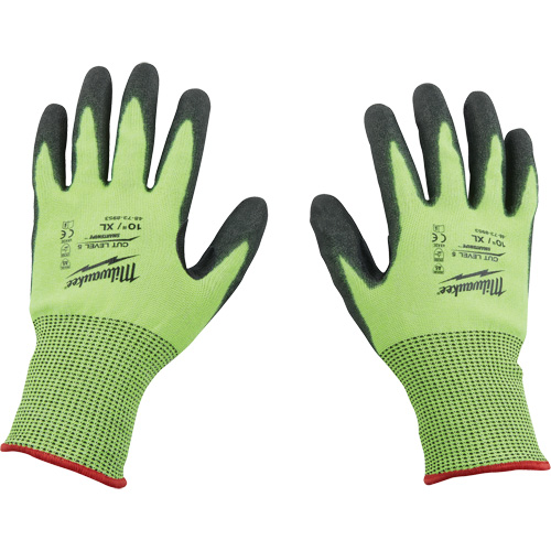 Gants &agrave; haute visibilit&eacute; enduits par trempage, Taille Petit, Calibre 15, Rev&ecirc;tement Polyur&eacute;thane, Enveloppe en Poly&eacute;thyl&egrave;ne, ASTM ANSI niveau A5 NTL Industrial