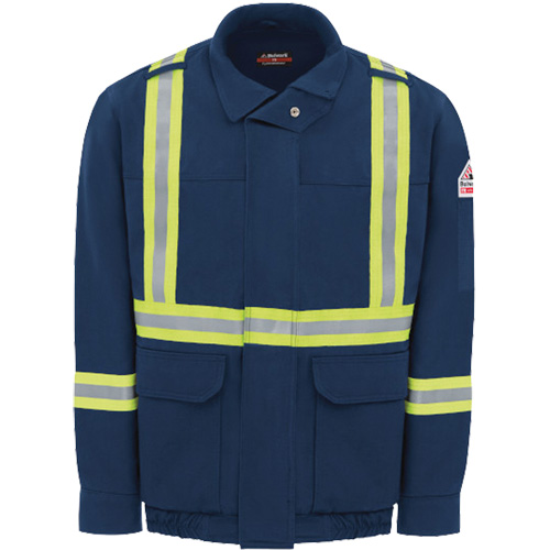 Blouson aviateur doubl&eacute; pour hommes avec garniture r&eacute;fl&eacute;chissante, Petit, Bleu marin, 29 cal/cm² NTL Industrial