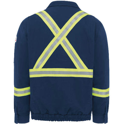 Blouson aviateur doubl&eacute; pour hommes avec garniture r&eacute;fl&eacute;chissante, Petit, Bleu marin, 29 cal/cm² NTL Industrial