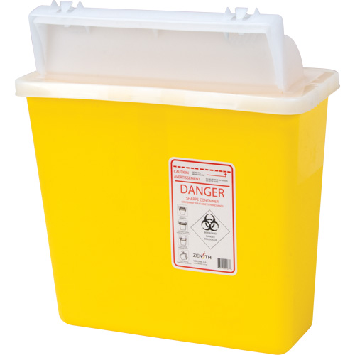 Contenant pour objets pointus et tranchants, Capacit&eacute; de 4,6 L NTL Industrial
