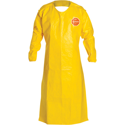 Tychem&reg; 2000 Extra-Long Long-Sleeved Apron, Polyethylene, 52" L x 28.5" W, Yellow NTL Industrial