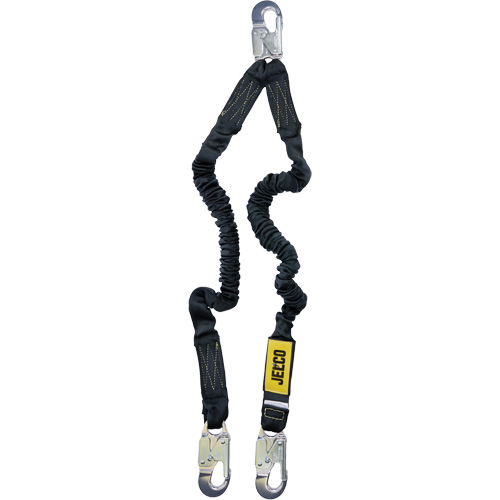 Arc Flash Lanyard, 4', Locking Snap Hook Center, Locking Snap Hook Leg Ends, Nylon NTL Industrial